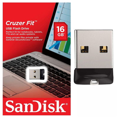 Pendrive Sandisk nano 16 GB cruzer fit 2.0