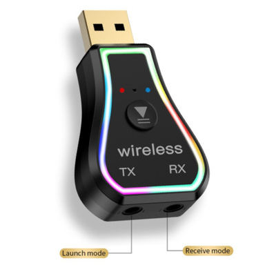 Emisor y receptor de audio bluetooth RGB 3 en 1 (TR31)