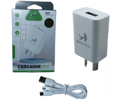 Cargador ROYALCELL 2.4 A TIPO C con cable desmontable (RC5002400A)