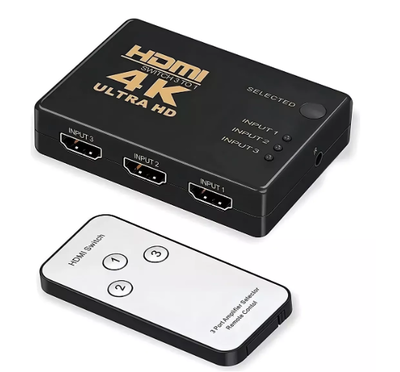 HDMI switch 3 entradas 4K en blister (ADP-48008)