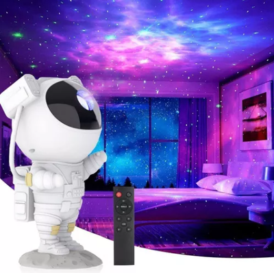 Astronauta proyector de galaxia USB con control remoto