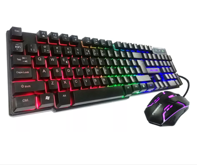 Teclado y mouse YELANDAR retroiluminado con cable GAMER (KT288)