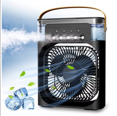 Ventilador con humidificador mini aire acondicionado portátil 25x20cm (LU-F2208)