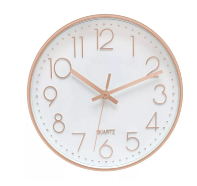 Reloj de pared 25cm plateado/gold rosé (4930741)