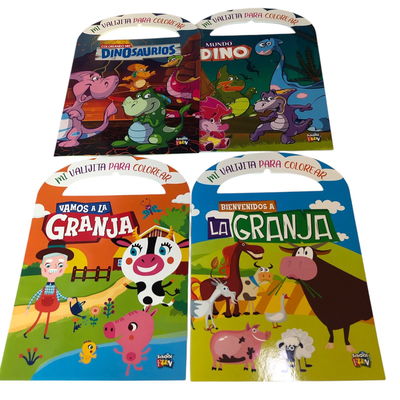 LIBRO BIENVENIDOS A LA GRANJA MI VALIJITA PARA COLOREAR. 28x20cm