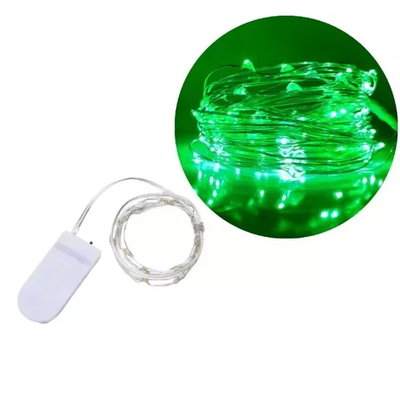 Alambre 30 LED a pila CR2032 INCLUIDAS VERDE