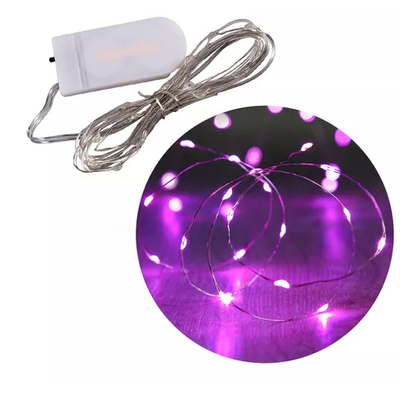 Alambre 30 LED a pila CR2032 INCLUIDAS ROSA