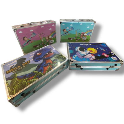 Set de arte infantil maletín de ALUMINIO x145 piezas (AL-145)