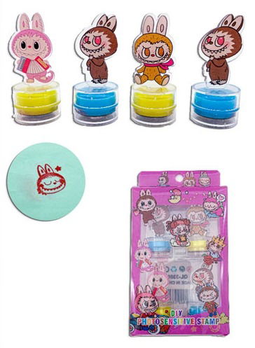 Set x4 sellos LABUBU en cajita