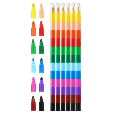 Lápiz CRAYÓN de bloque multicolor GRANDE x6 unidades en bolsa