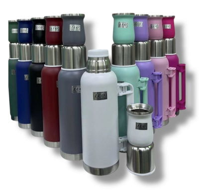 Termo LUO 1 litro con mate de 160ml (LU-4304)