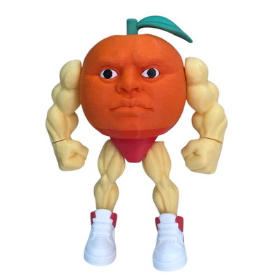 Muñeco meme italian brainrot UDIN DIN DIN DUN NARANJA x1 unidad