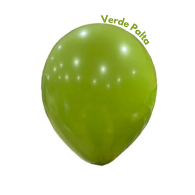 Globo verde palta 10" x5 unidades