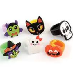 Anillo de goma halloween x6 unidades