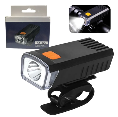 Luz delantera para bicicleta LED recargable en caja (D01)