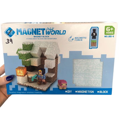 Bloques minecraft imantados x34 piezas aprox. (L001-6)