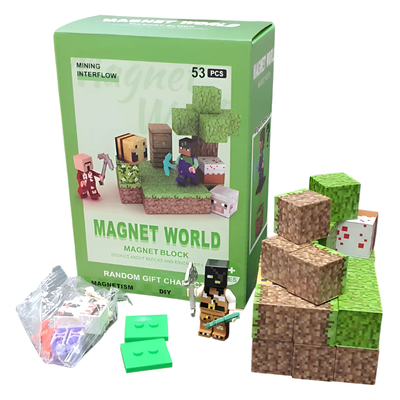 Bloques minecraft imantados x35 piezas aprox. (S001-1)