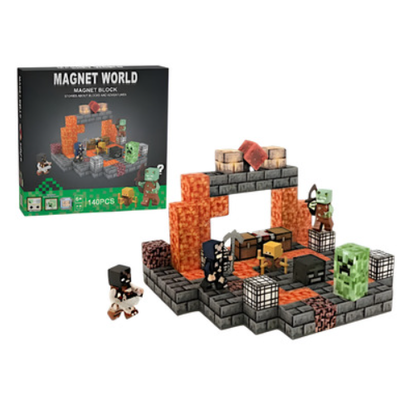 Bloques minecraft imantados x100 piezas aprox. (S001-4)