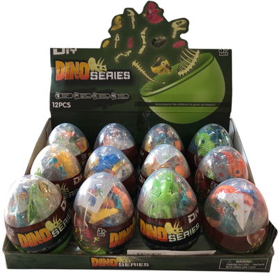 Dino de plástico para armar en huevo