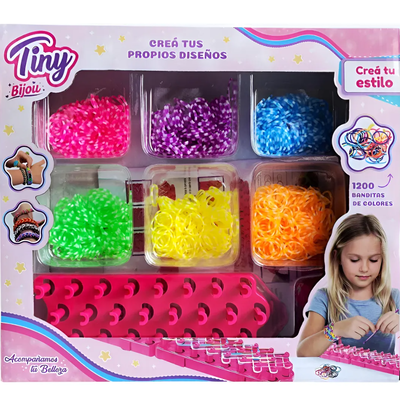 Set para armar pulseritas banditas TINY con telar 27x24cm (70154)