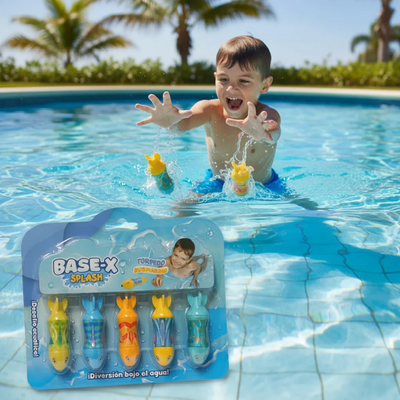 Torpedo submarino de juguete busca y encuentra en el agua