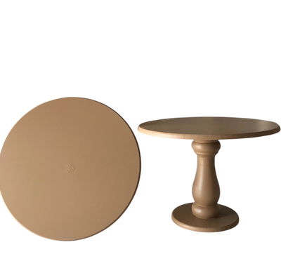 Base CAPUCHINO alzada pie de torta de madera Clásica 20cm de alto x 30cm de diámetro