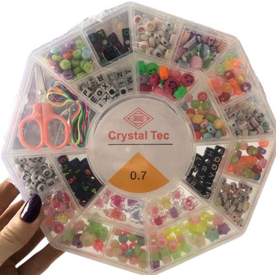 Set para armar pulseritas mostacillas OCTOGONAL con 1 tanza incluída (ZLE-JSP-30-01)