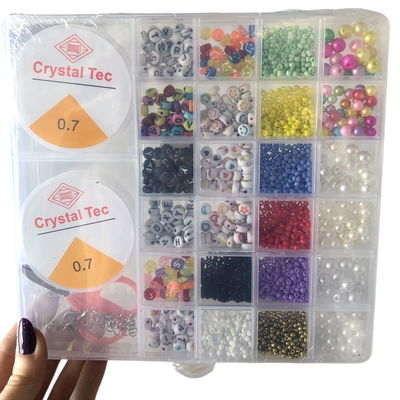 Set para armar pulseritas mostacillas con 2 tanzas incluídas (ZLE-JSP-03-01)