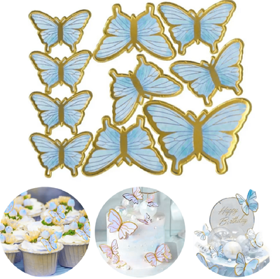 Sticker mariposa adorno para torta CELESTE