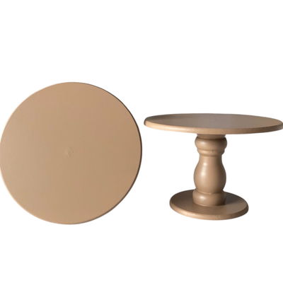 Base CAPUCHINO alzada pie de torta de madera Clásica 15cm de alto x 25cm de diámetro
