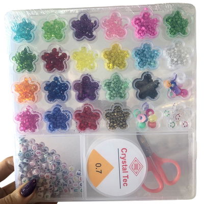 Set para armar pulseritas mostacillas FLORES con 1 tanza incluída (ZLE-JSP-22-01)