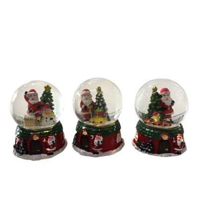 Bola esfera cristal de nieve GRANDE NAVIDAD 9cm en caja (K60346)