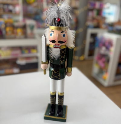 Cascanueces de navidad NEGRO GRANDE 40cm x1 unidad