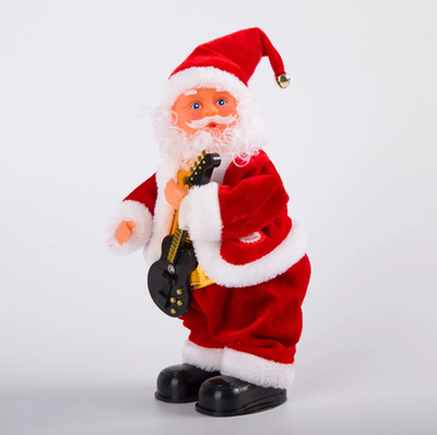 Muñeco papá noel con guitarra mueve cola con música a pilas (GA825-5DA24)