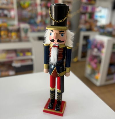 Cascanueces de navidad AZUL GRANDE 40cm x1 unidad