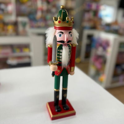 Cascanueces de navidad ROJO ESPADA MEDIANO 30cm x1 unidad