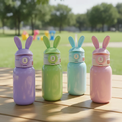 Botella térmica infantil OREJAS DE CONEJO 500ml de acero inoxidable