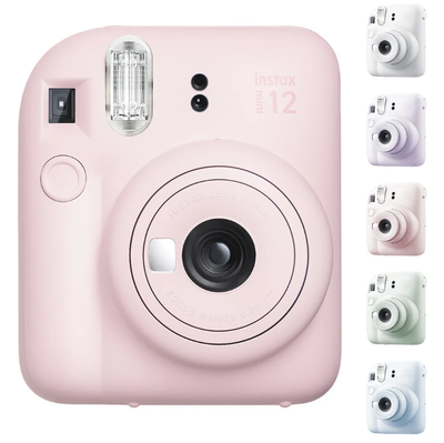 Cámara FUJIFILM ROSA PASTEL instax mini 12 incluye rollo para 20 fotos