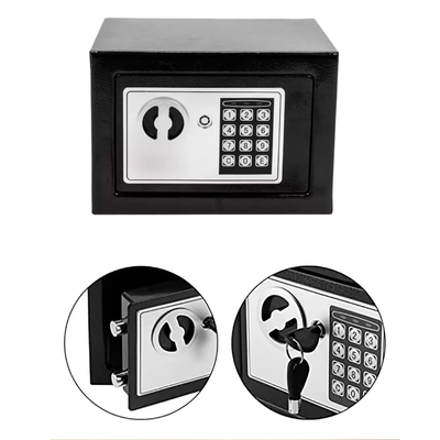 Caja fuerte 30x20cm con contraseña y llaves (T-17)