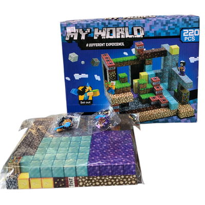 Bloques minecraft imantados x220 piezas aprox.