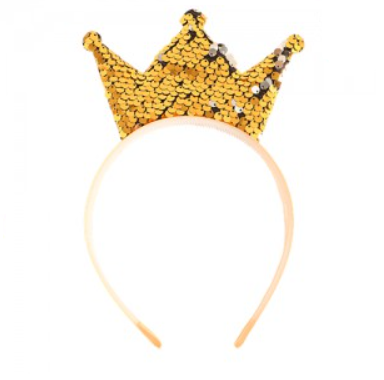 Vincha corona DORADA