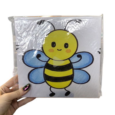 Kit pintura ABEJITA con POMPONES 3D 20x20cm