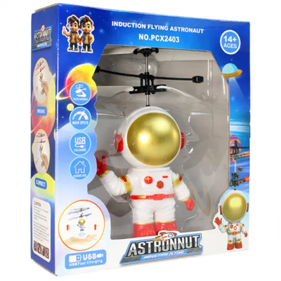 Helicóptero ASTRONAUTA volador con sensor de movimiento regargable