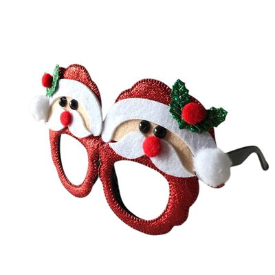 Lentes glitter papá noel