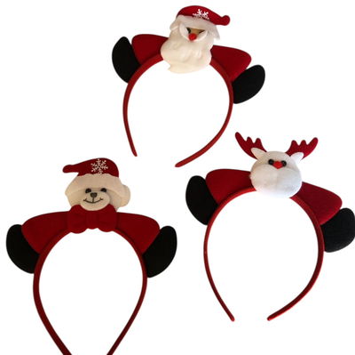 Vincha navideña de pañolenci x1 unidad