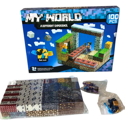 Bloques minecraft imantados x100 piezas aprox.