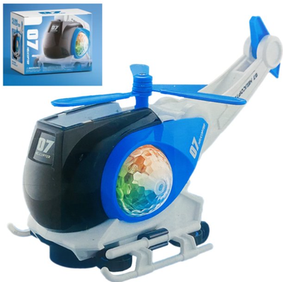 Helicóptero con movimiento, luces y sonido a pilas