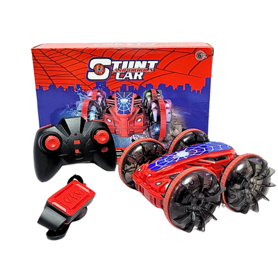 Auto acrobático acuático a control remoto y pulsera de mando inalámbrico SPIDERMAN
