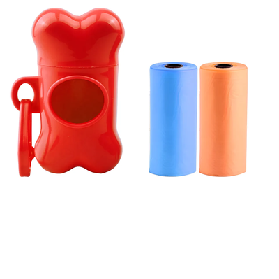 Hueso porta bolsas sanitarias para perro + 2 rollos de respuesto