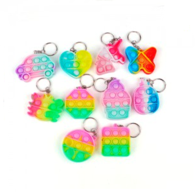 Llaveros pop it x6 unidades